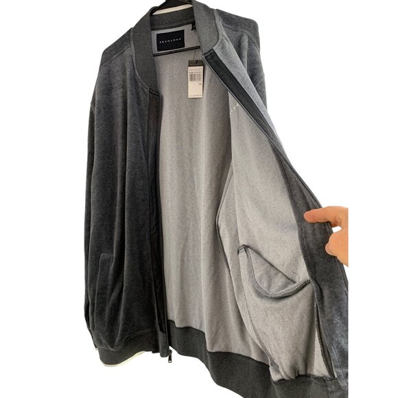 Mens Sean John 3XL Gray Velour Track Jacket Full Zip NWT 7608 Hip Hop - Picture 9 of 12